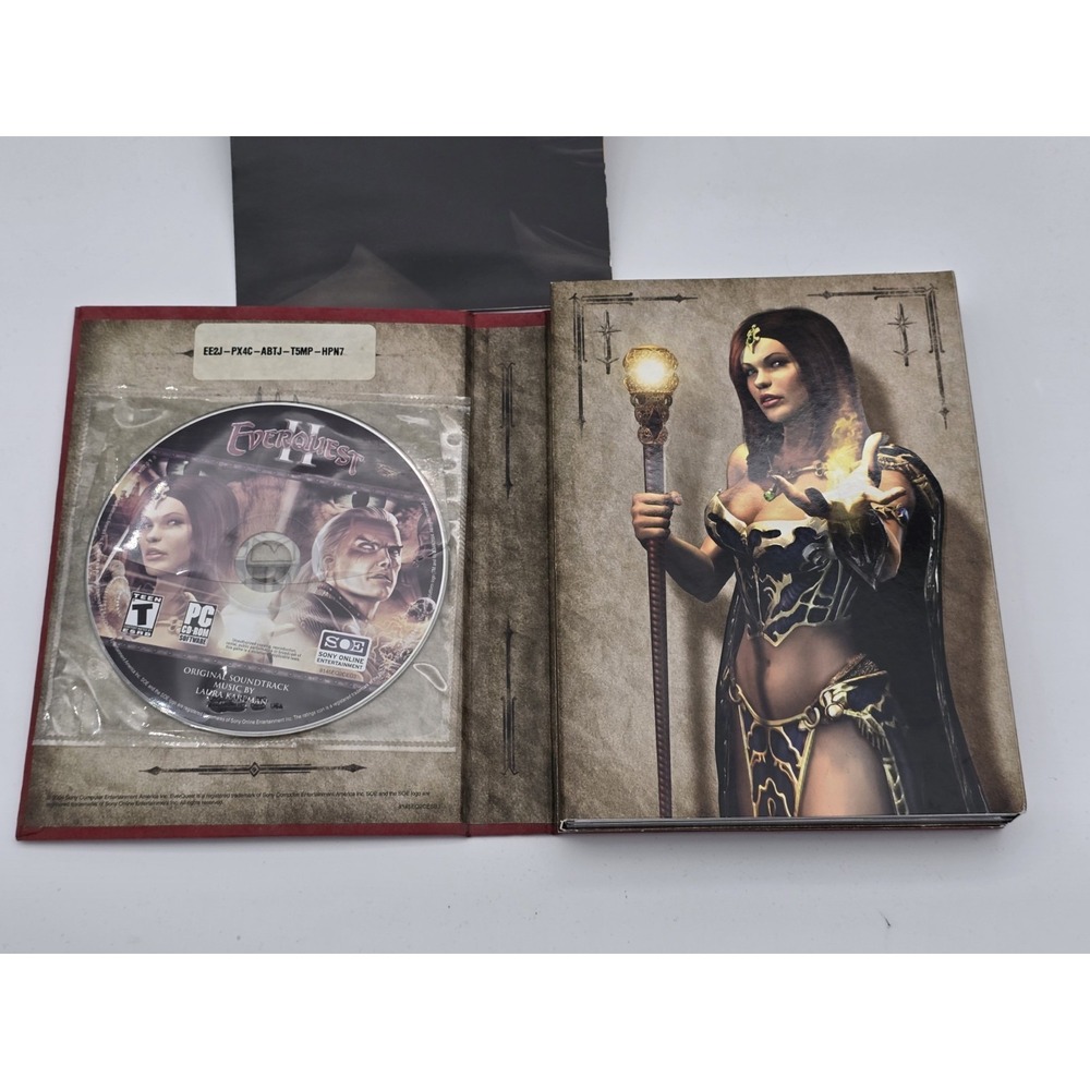 EverQuest 2 II Collectors Ed PC Game Tin w/ Cloth Maps Books, Disk, Poster, Coin - Picture 6 of 13